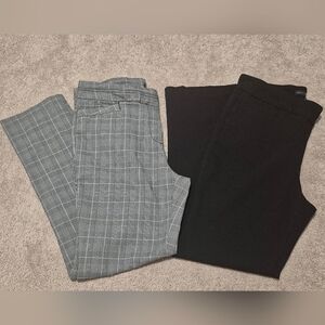 *Bundle* Napa Valley | Plaid and Black Pants Pull-On Trousers | Size 12